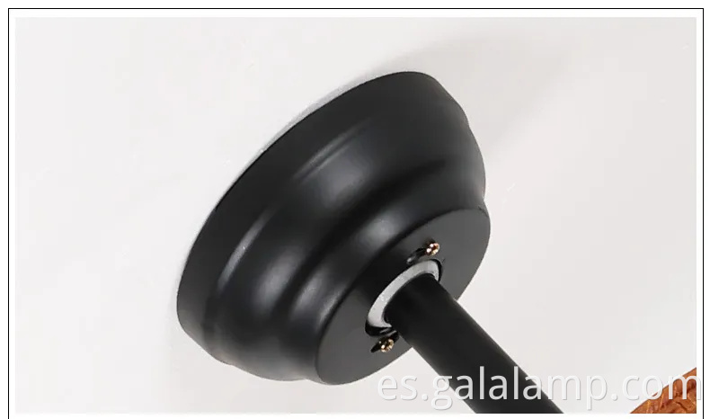 Lámpara de ventilador de techo de control remoto retro para el comedor